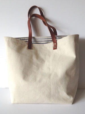 Tote bag main image - Sew a canvas tote bag with leather handles - Craft - allaboutyou.com